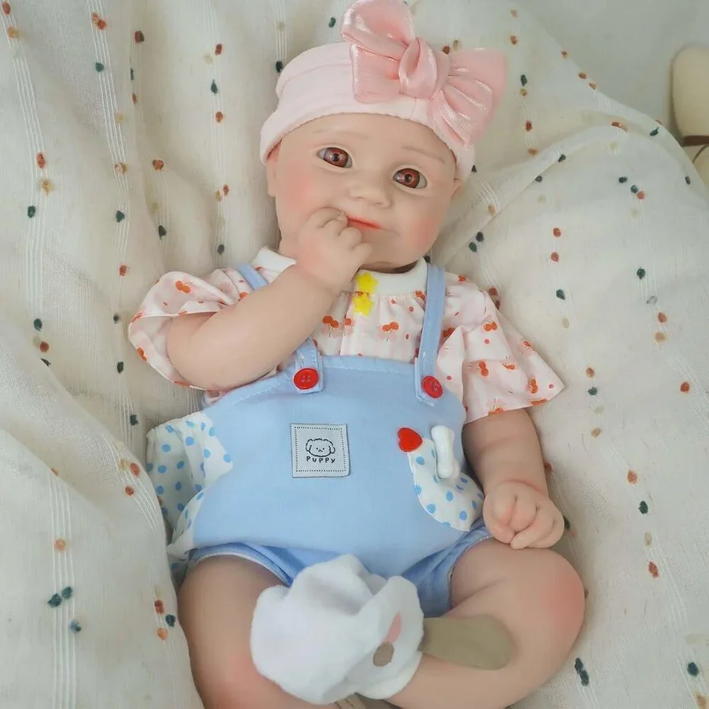 18.5Inch Full Silicone Reborn Baby Doll Levi Ivory Angelic Face Toddler Boy Doll